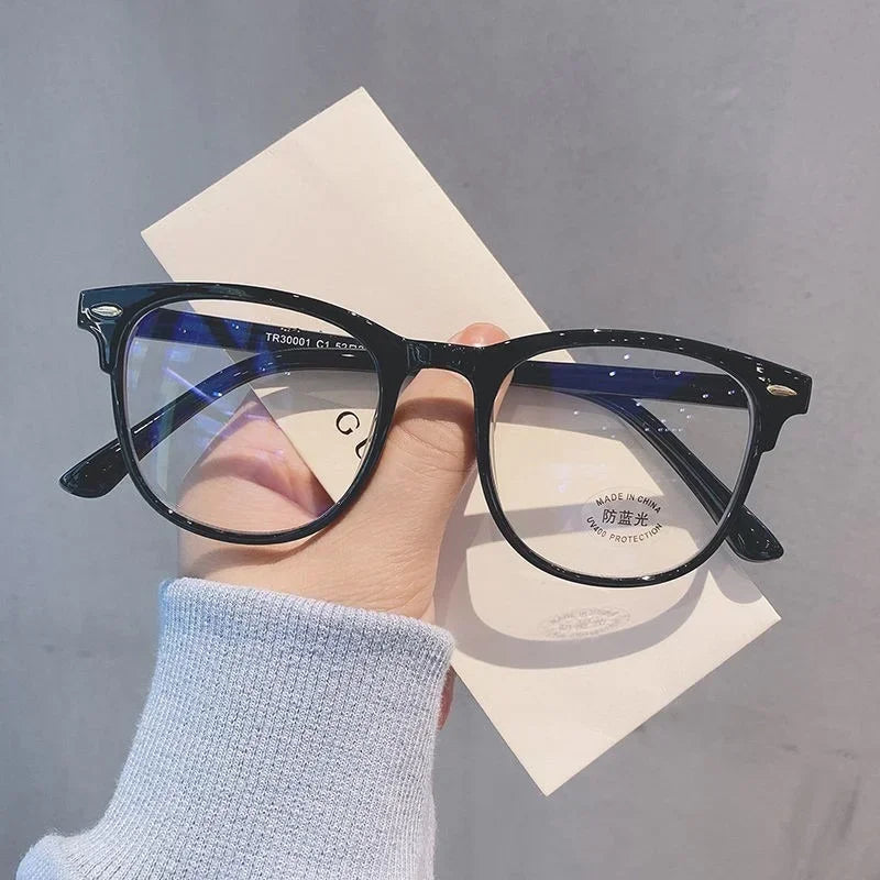 Plastic anti Blue Light round Glasses anti Blue Light Glasses for Women Men Optical Blue Light Blocking Glasses